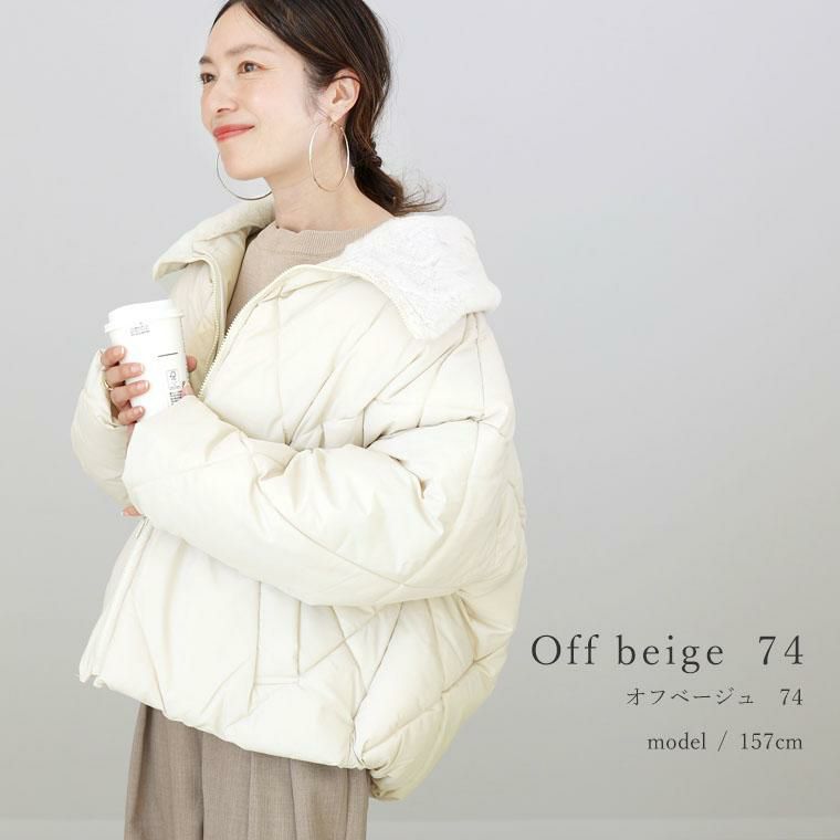 新品未使用★異素材 キルティングジャケット 定価23,000円 ヤマダヤ ファー使いダイヤキルトジャケット｜FUNNY COMPANY+