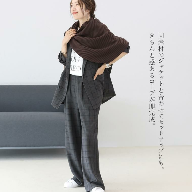 m*w様 エンフォルド✨チェックパンツ モノトーンでシックな王道チェック柄。ウール混チェックパンツ・メール